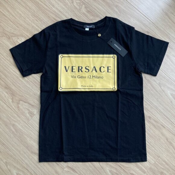 Authentic New Versace short sleeved t-shirt Black Size M L XL - Picture 4 of 6